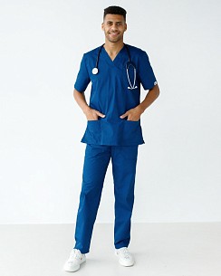 Медичний костюм чоловічий Граніт синій